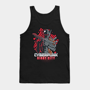 Cyberpunk Night City Gunner Tank Top